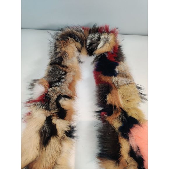 BNWOT Multicolor Fox Fur Scarf/Infinity Scarf Made by Befur on Etsy - Picture 2 of 16